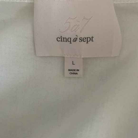 Cinq a Sept white blouse with frilly lace cuffs - Picture 5 of 5